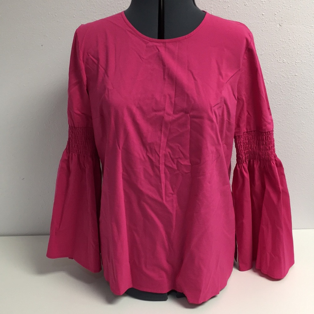 Michael Kors Electric Pink Bell Sleeve Top Size L